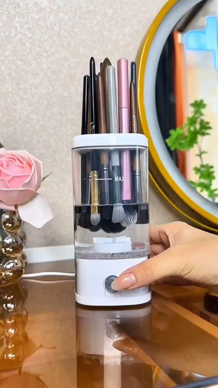 Limpiador eléctrico de brochas de maquillaje