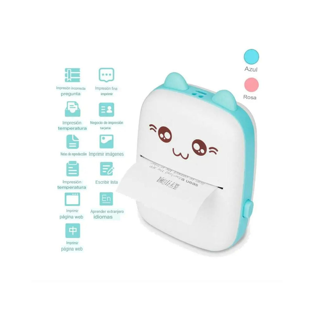 Mini Impresora Térmica Portátil Bluetooth – Sin Tinta, Compacta y Fácil de Usar